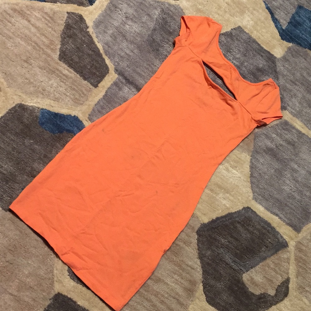 Guess Peach cap sleeve with chest slit Sundress
